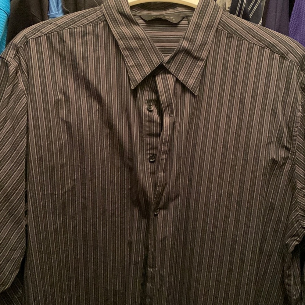 Mens Axist Striped (Top To Bottom) Button Down - XXL